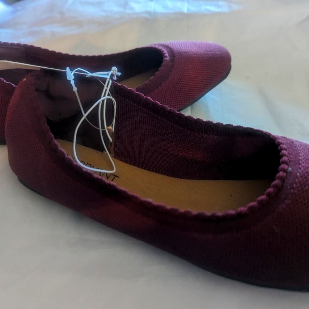 Lane Bryant Ballet Flats - Maroon  size 7W